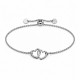 Bracelet en Argent avec Cœurs entrelacés et Fermoir réglable