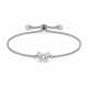 Bracciale in Argento con Farfalla e Chiusura Regolabile