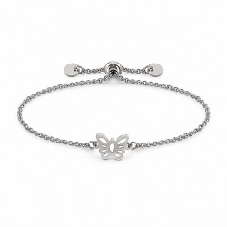 Bracelet en Argent avec Papillon et Fermoir Réglable