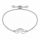 Pulsera De Plata Con Arcoíris Y Cierre Ajustable
