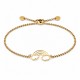 Pulsera Dorada con Arcoíris y Cierre Ajustable