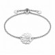 Bracciale in Argento con Conchiglia e Chiusura Regolabile