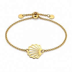 Bracciale in Oro con Conchiglia e Chiusura Regolabile