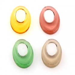 Acrylic Charm Oval 14x20mm
