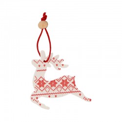 Wooden Christmas Pendant Deer 52x50mm/ 2.2mm
