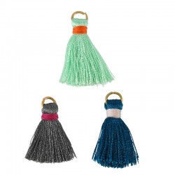 Artificial Silk Tassel With Ring ~20mm