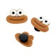 Shoe & Bag Charm Brown Face Smile 27x18mm