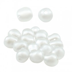 Pearl ABS Bead Oval Irregular 9x8mm Ø1.2mm