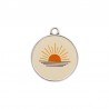 999° Silver Antique Plated/ 5µm/ Ivory/ Orange/ Blue