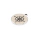 Enameled Zamak Pendant Round with Compass 22mm