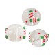 Glass Bead Round with Christmas Sock 12mm Ø1.5mm
