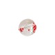 Glass Bead Round with Christmas Hat 12mm Ø1.8mm