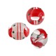 Glass Bead Round with Santa Hat 12mm Ø1.5mm