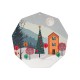 Wooden Pendant Christmas Landscape 106x104mm/3mm Ø3mm