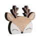 Wooden Deco Deer 130x108mm/17mm