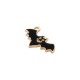 Enameled Zamak Pendant Bat 22.9x11.5mm