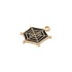 Enameled Zamak Charm Cobweb 15.9x20mm