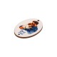 Wooden Pendant Tag "Best Dad" 55x39mm/3mm Ø2.5mm