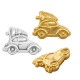 Zamak Slider Car with Christmas Tree 20x14mm Ø1.75mm