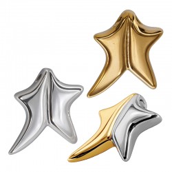 Ανοξείδωτο Ατσάλι 304 Μοτίφ Αστέρι 25x29mm/6mm Ø3.2mm