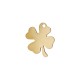 Stainless Steel 304 Charm Four Leaf Clover 13x14.5mm Ø1.3mm