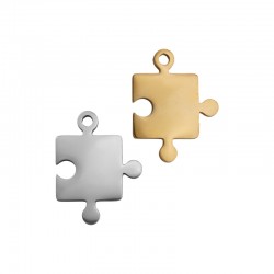 Ανοξείδωτο Ατσάλι 304 Μοτίφ Πάζλ 14x18.5mm Ø1.5mm