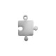 Stainless Steel 304 Charm Puzzle 14x18.5mm Ø1.5mm