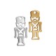 Stainless Steel 304 Pendant Nutcracker 11x25mm Ø1.8mm