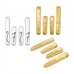 Μεταλλικό Ζάμακ Μοτίφ Μπάρες "2+7" 5x31mm & 5x20mm Ø2.3mm