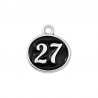 999° Silver Antique Plated/ 5µm/ Black