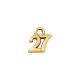 Zamak Lucky Charm "27" 8x5mm/2mm Ø1.4mm