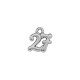 Zamak Lucky Charm "27" 10x8mm/2mm Ø1.4mm