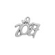 Μεταλλικό Ζάμακ Μοτίφ "2027" με Κορώνα 21x18mm/2mm Ø2.2mm