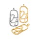 Zamak Lucky Pendant Tag "27" 16x30mm/4mm Ø3.3mm