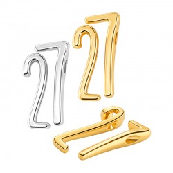 Μεταλλικό Ζάμακ Χυτό Μοτίφ "2" 7x25mm/4mm "7" 8x24mm Ø2.2mm