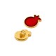 Enameled Zamak Slider Pomegranate 8x10mm/2mm Ø1.7mm