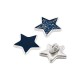 Enameled Zamak Slider Star 10mm/2mm Ø1.7mm