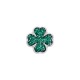 Enameled Zamak Lucky Charm Four Leaf Clover 9mm/2mm Ø1.7mm