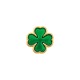 Enameled Zamak Lucky Charm Four Leaf Clover 9mm/2mm Ø1.7mm