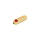 Enameled Zamak Slider "Τύχη" 18x6mm/4mm Ø2.2mm