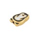 Enameled Zamak Bead Penguin 12x18mm/5mm Ø2.2mm