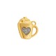 Enameled Zamak Pendant Cup with Heart 18mm/8mm Ø2.6mm