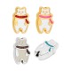 Enameled Zamak Bead Bear 11x17mm/6mm Ø2.4mm