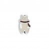 999° Silver Antique Plated/ 5µm/ Ivory/ Glitter Nutshell