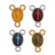 Enameled Zamak Charm Oval with Virgin Mary 8x10mmEnameled Zamak Charm Oval with Virgin Mary 8x10mm