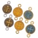 Enameled Zamak Charm Cross & Jesus 10mm