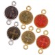 Enameled Zamak Charm Cross & Jesus 10mm