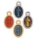 Enameled Zamak Charm Oval Cross & Jesus 8x11mm