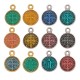 Enameled Zamak Charm Round with Jesus 9mm
