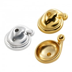 Μεταλλικό Ζάμακ Χυτό Μοτίφ Σκουφάκι 20x13mm/15mm Ø2.3mm